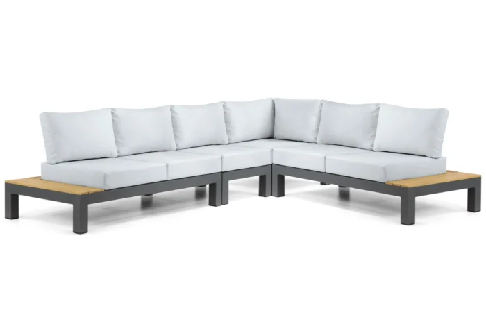 Lifestyle Garden Furniture Vittoria hoek loungeset 4-delig - Grijs-antraciet