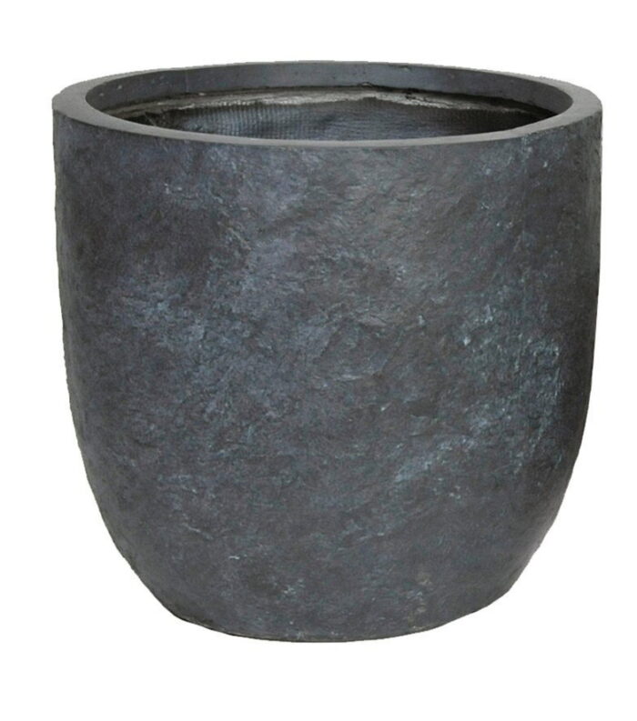 Mcollections Bloempot Arizona egg pot graphite d32h31 Fiberclay clayfibre – grijs