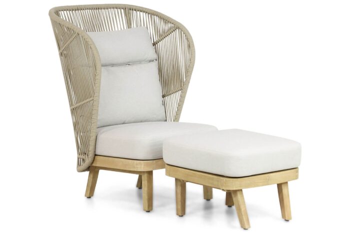Coco Napoli bistroset 2-delig – Naturel teak
