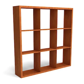 Geroba Egura cortenstaal houtopslag onderverdeling 9 vakken 2000x385x2000 mm - bruin