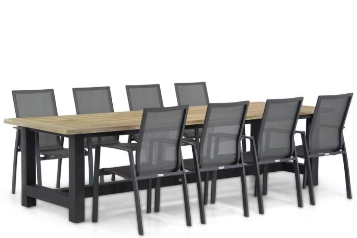 Lifestyle Garden Furniture Ultimate/San Francisco 300 cm dining tuinset 9-delig – Grijs-antraciet