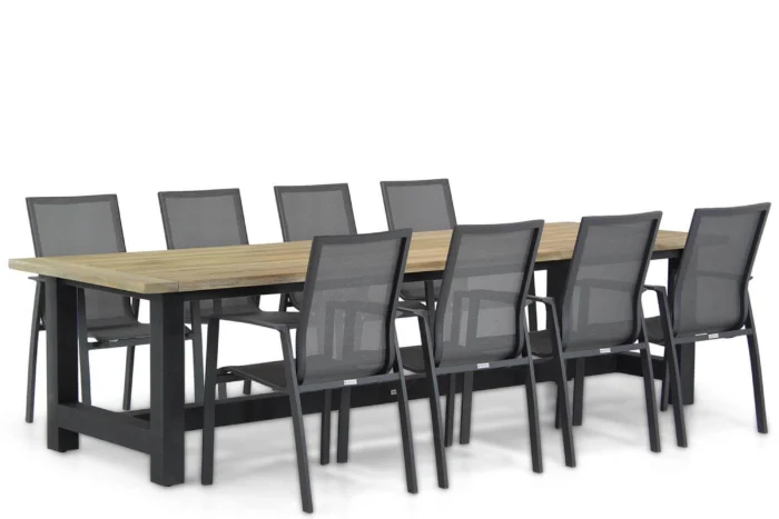 Lifestyle Garden Furniture Ultimate/San Francisco 300 cm dining tuinset 9-delig - Grijs-antraciet