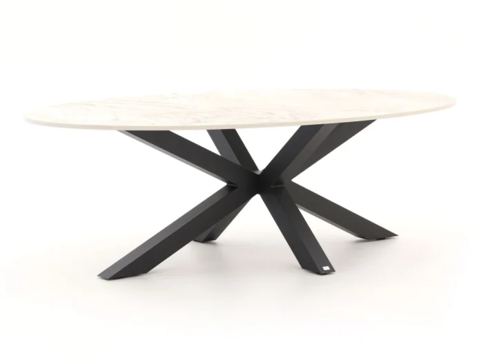 Bellagio tuinmeubelen Induno Ellips dining tuintafel 200x110cm - Grijs