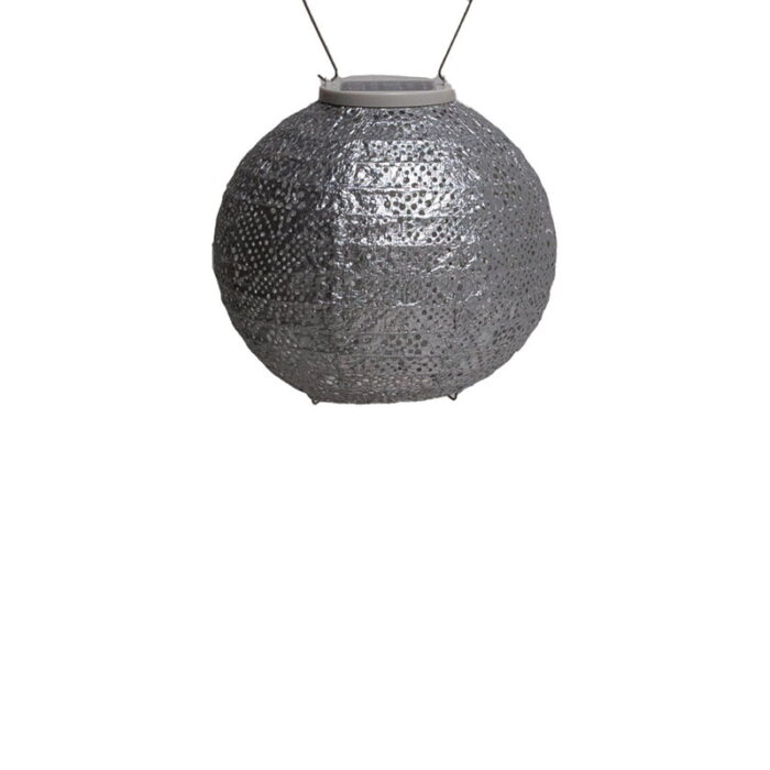 Lumiz Round dia. 20 cm Topaze zilver lampion – wit