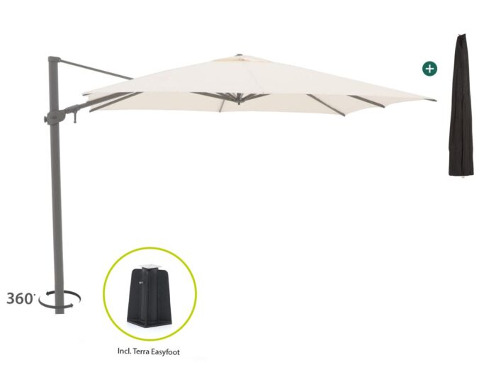 Shadowline Austin zweefparasol 300x300cm Laagste prijsgarantie! – Wit