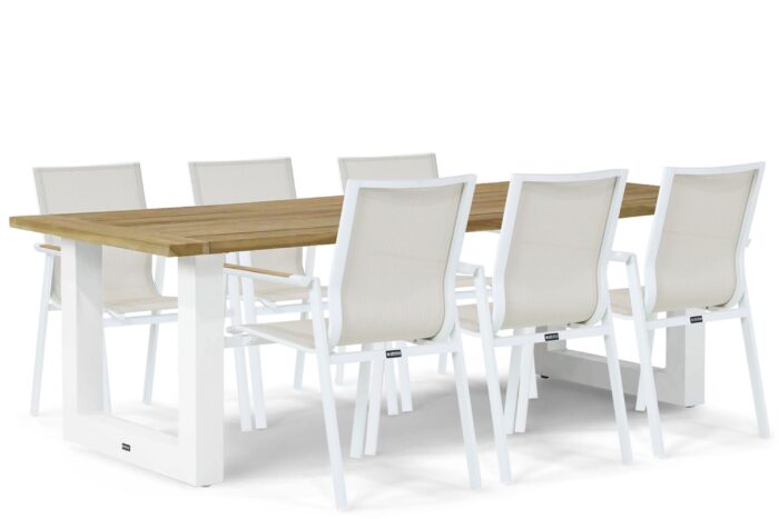 Lifestyle Garden Furniture Fiora/Talai 240 cm dining tuinset 7-delig – Wit