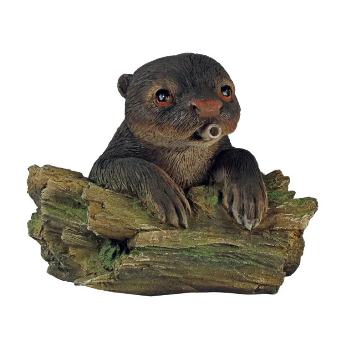 Ubbink Drijvende spuitfiguur Otter op boomstam - bruin