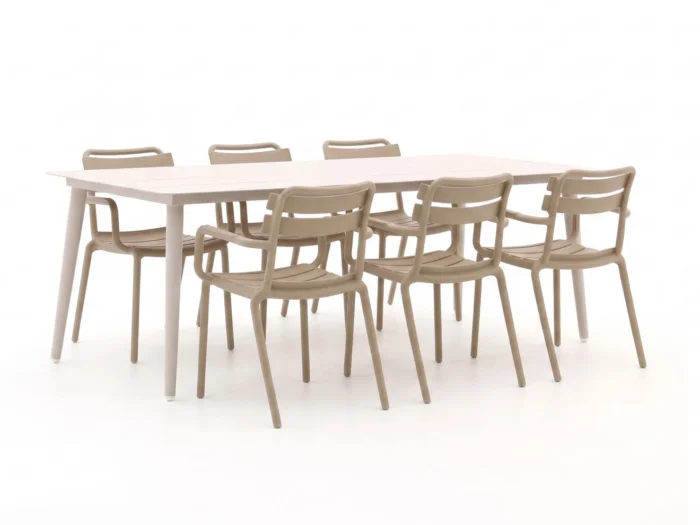 Forza Furniture Vico/Sora 220cm dining tuinset 7-delig stapelbaar