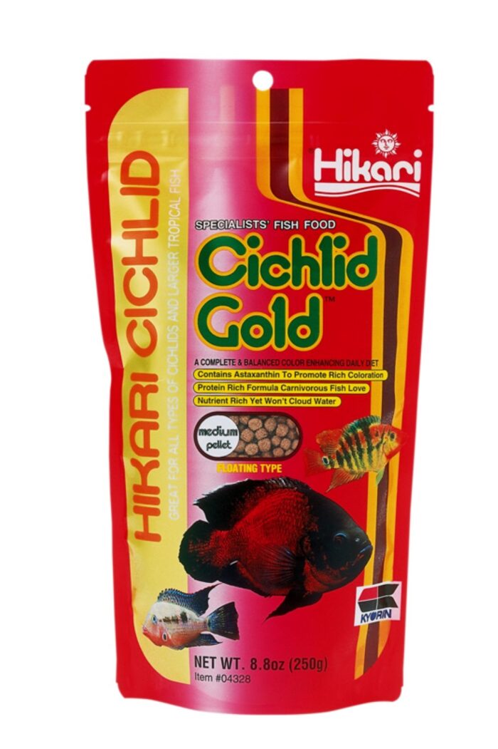 Hikari Cichlid Gold Medium 250 Gr vissenvoer – geel