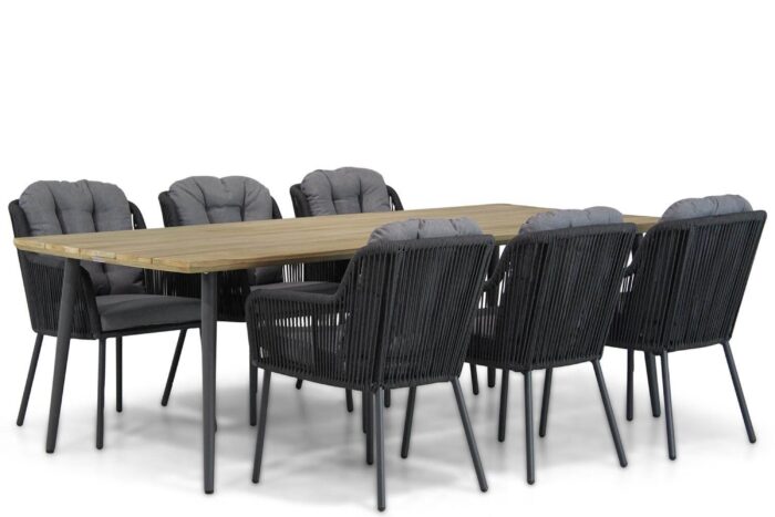 Santika Furniture Tendenza/Montana 240 cm dining tuinset 7-delig – Grijs-antraciet
