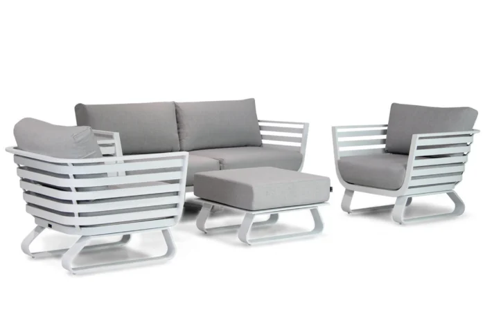 Santika Furniture Sovita stoel-bank loungeset 5-delig - Wit