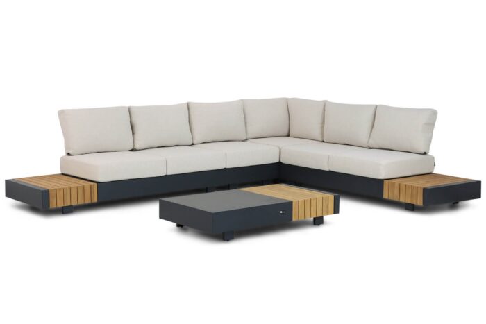 Santika Furniture Misaki hoek loungeset 5-delig – Grijs-antraciet