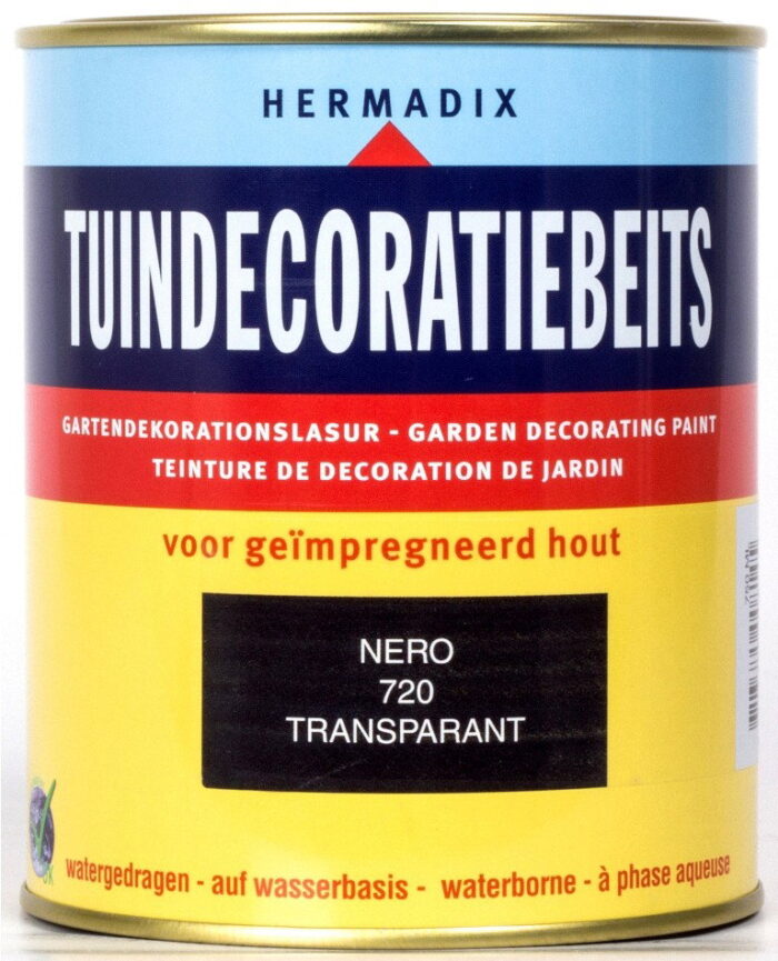 Hermadix Tuindecoratiebeits Nero 750ml – zwart