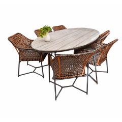 Warentuin Collection Outlet P: Dining set Bellevue Edison 7-delig