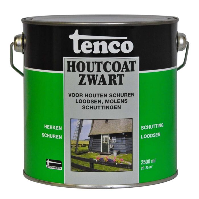 Tenco Houtcoat zwart 2,5l verf/beits