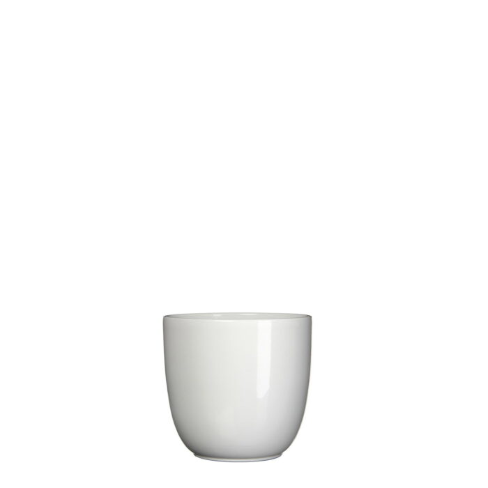 Mica decorations Bloempot Pot rond es/9 tusca 9 x 10 cm wit Mica