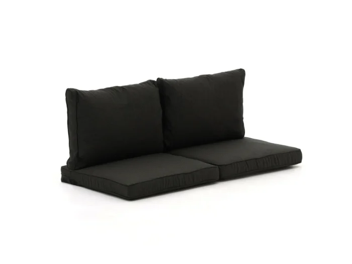 Madison loungekussenset luxe zit ca. 60x60cm rug ca. 60x40cm 4-delig - Zwart