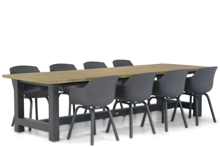 Lifestyle Garden Furniture Salina/San Francisco 300 cm dining tuinset 9-delig – Grijs-antraciet