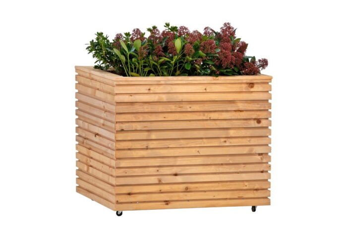 Tuindeco Bloembak RCW Krefeld 60x80x60 cm / op wieltjes – hout