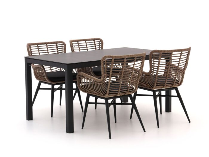 Intenso Furniture Asti/La Fonte 160cm dining tuinset 5-delig – Grijs