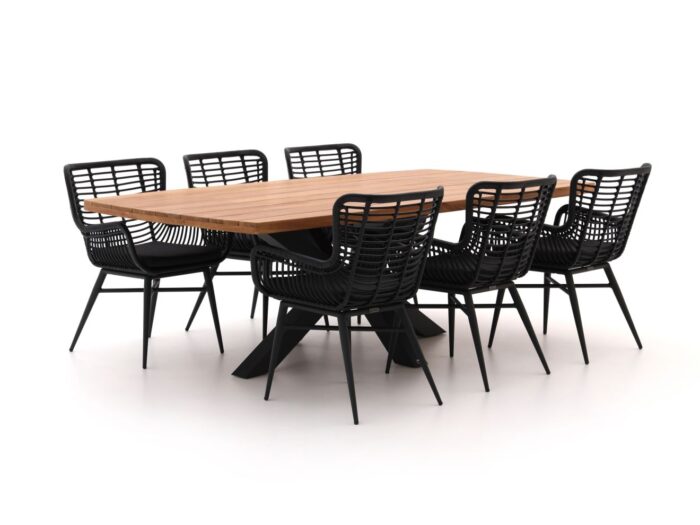 Intenso Furniture Asti/Induno Deens Ovaal 240cm dining tuinset 7-delig – Grijs