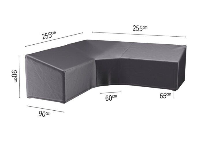 Aerocover Hoes loungeset hoek hoge rugleuning 255 x 255 x 90 x 65 tot 90 cm – grijs