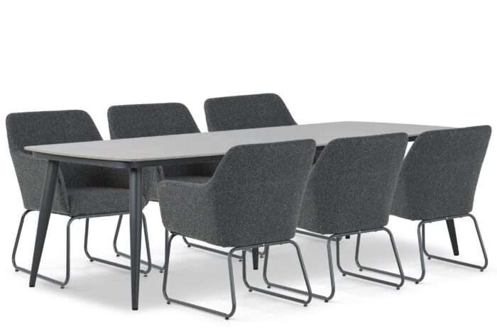 Lifestyle Garden Furniture Lugo/Vienna 240 cm dining tuinset 7-delig – Grijs-antraciet