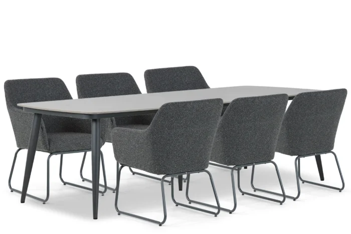 Lifestyle Garden Furniture Lugo/Vienna 240 cm dining tuinset 7-delig - Grijs-antraciet