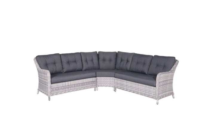 Garden impressions Milwaukee lounge-dining hoek set cloudy grey L237 x B237 x H85 cm