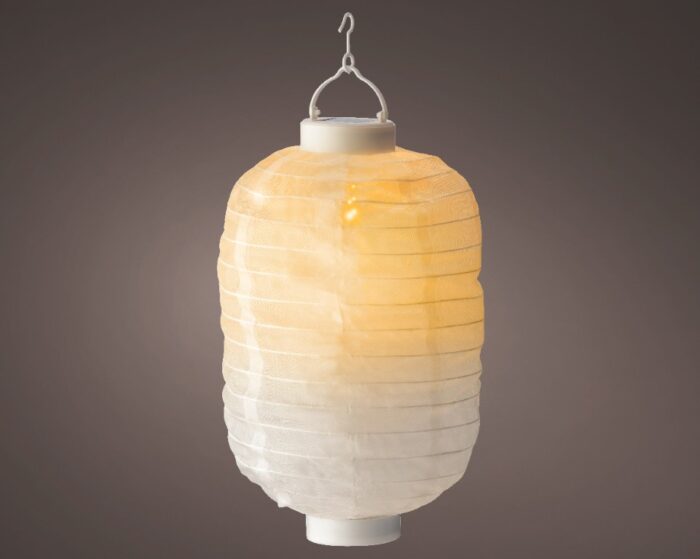 Decoris Solar lantaarn dia20-H30cm white II – rood;wit