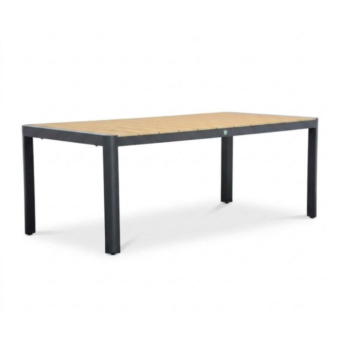 LUX outdoor living Liverpool dining tuintafel 6 personen | polywood + aluminium | Natural Wood | 205cm