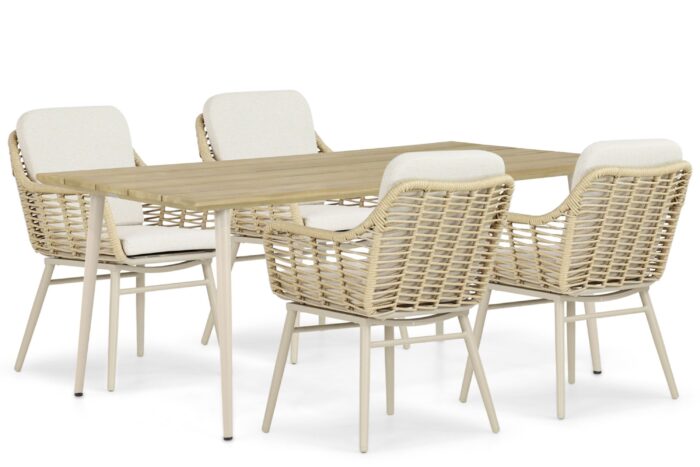 Coco Antoni/Montana 180 cm dining tuinset 5-delig – Taupe-naturel-bruin