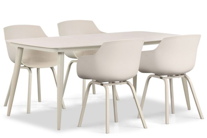 Lifestyle Garden Furniture Salina/Vienna 180 cm dining tuinset 5-delig – Taupe-naturel-bruin