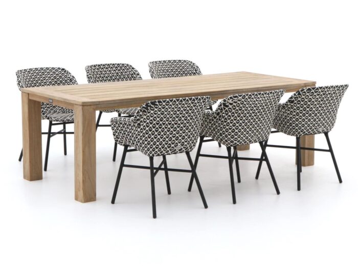 Hartman tuinmeubelen Hartman Delphine/ROUGH-X 240cm dining tuinset 7-delig Laagste prijsgarantie! – Bruin