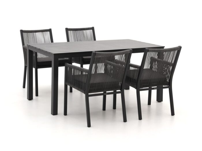 Manifesto Furniture Rivola/Menzano 160cm dining tuinset 5-delig – Grijs
