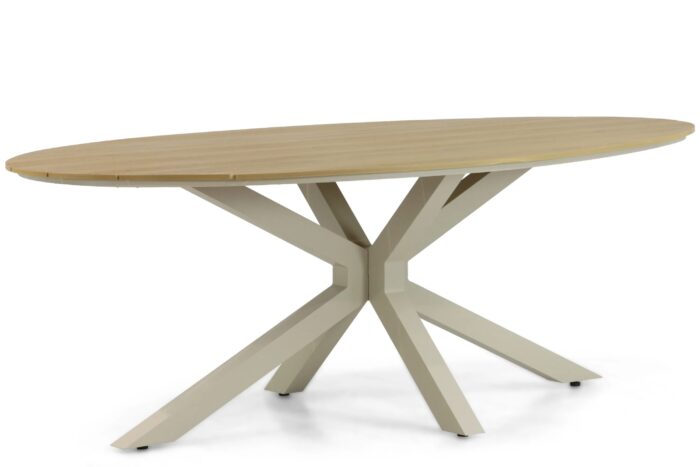 Lifestyle Garden Furniture Matara dining tuintafel 220 x 115 cm – Taupe-naturel-bruin