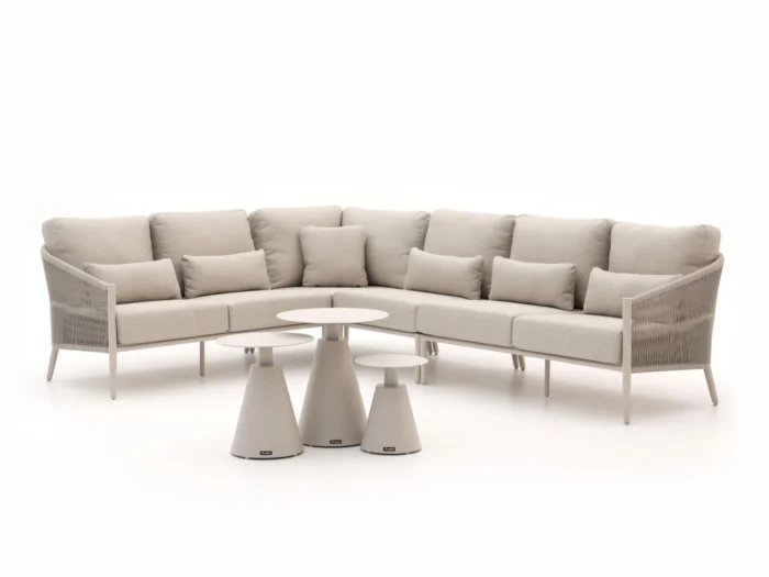 Bellagio tuinmeubelen Mineo/Tusa hoek loungeset 7-delig links - Taupe