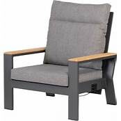 Exotan Valerie loungestoel antraciet – zwart