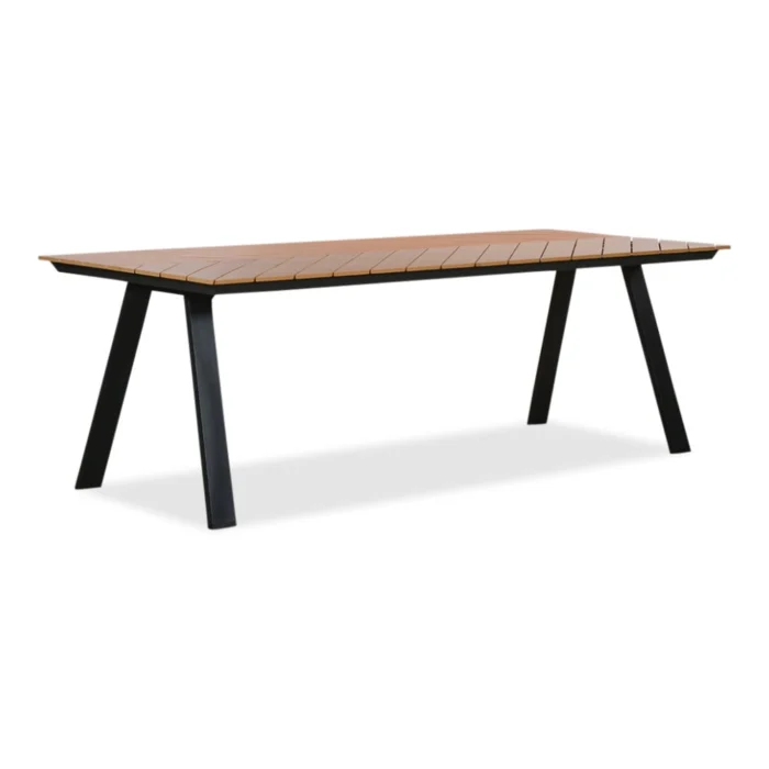 LUX outdoor living Sofia dining tuintafel 6 personen | polywood + aluminium | Natural Wood | 220cm - Taupe - Naturel - Bruin