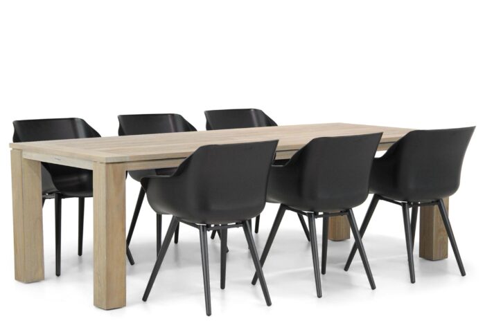 Hartman Sophie studio/Brighton 240 cm dining tuinset 7-delig – Zwart
