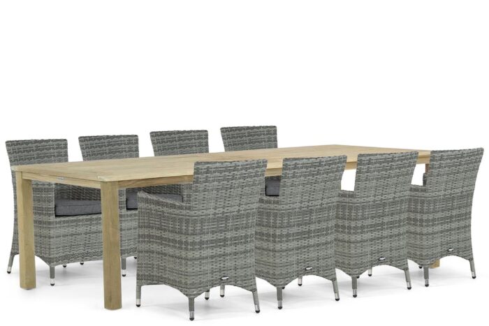 Domani Furniture Miami/Weston 300 cm dining tuinset 9-delig – Grijs-antraciet