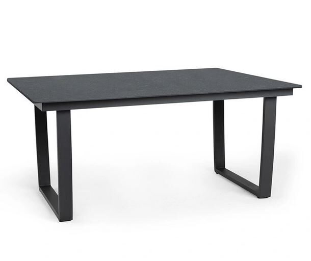 Tierra outdoor Celino tafel eikengrijs 240×100 wit frame Tierra – grijs