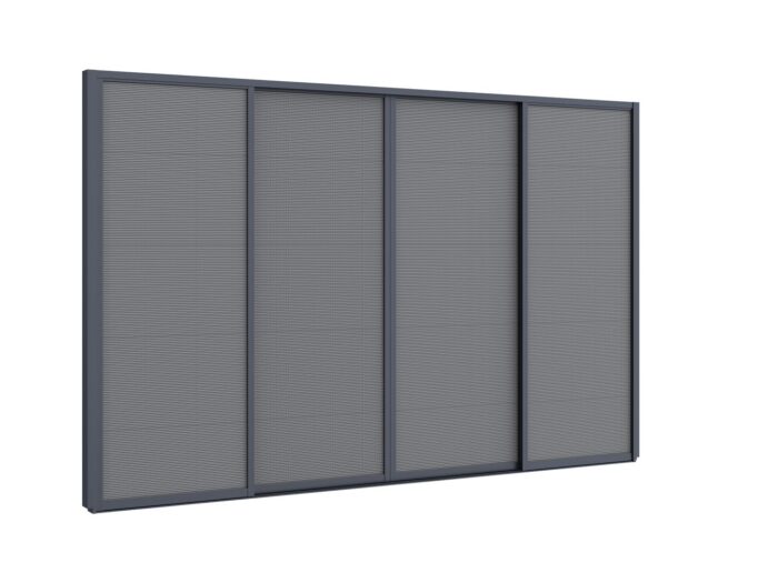Kees Smit Collectie Zonwerende schuifdeuren 400x235cm t.b.v. Cedrino Pergola Laagste prijsgarantie! – Grijs