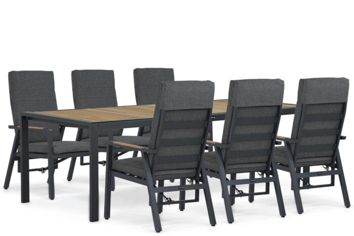 Lifestyle Garden Furniture Marseille/Valence 240 cm dining tuinset 7-delig – Grijs-antraciet