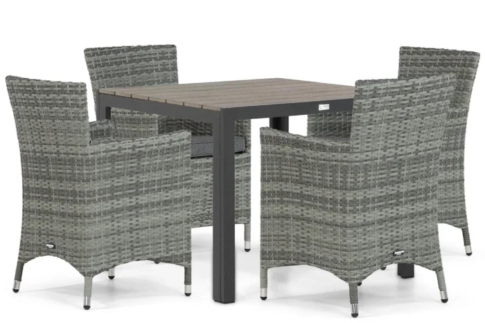 Domani Furniture Miami/Young 92 cm dining tuinset 5-delig - Grijs-antraciet