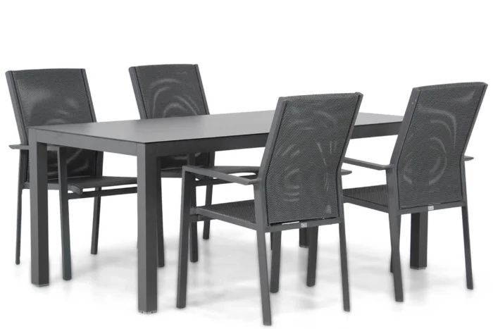 Presto Ricadi/Madras 180 cm dining tuinset 5-delig - Grijs-antraciet