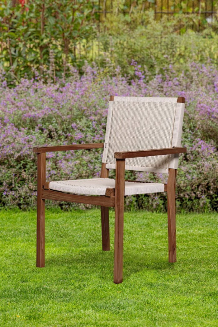 Tuindeco Teak tuinstoel Riau (set van 2 stoelen) – hout