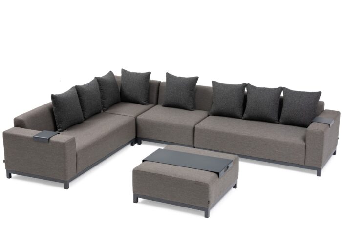 De Laan Projects Laan Soleil hoek loungeset 5-delig – Grijs-antraciet