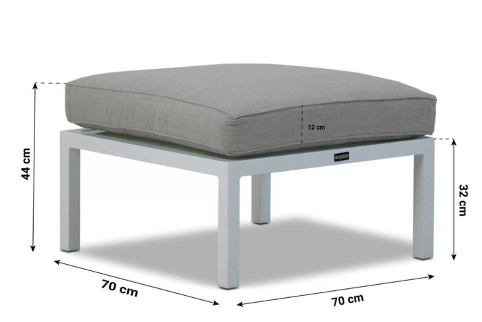 Lifestyle Garden Furniture Arenas lounge voetenbank – Wit