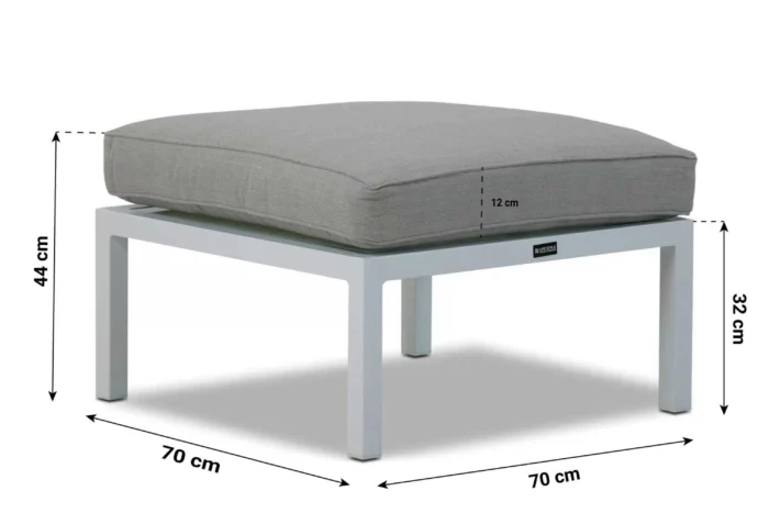 Lifestyle Garden Furniture Arenas lounge voetenbank - Wit